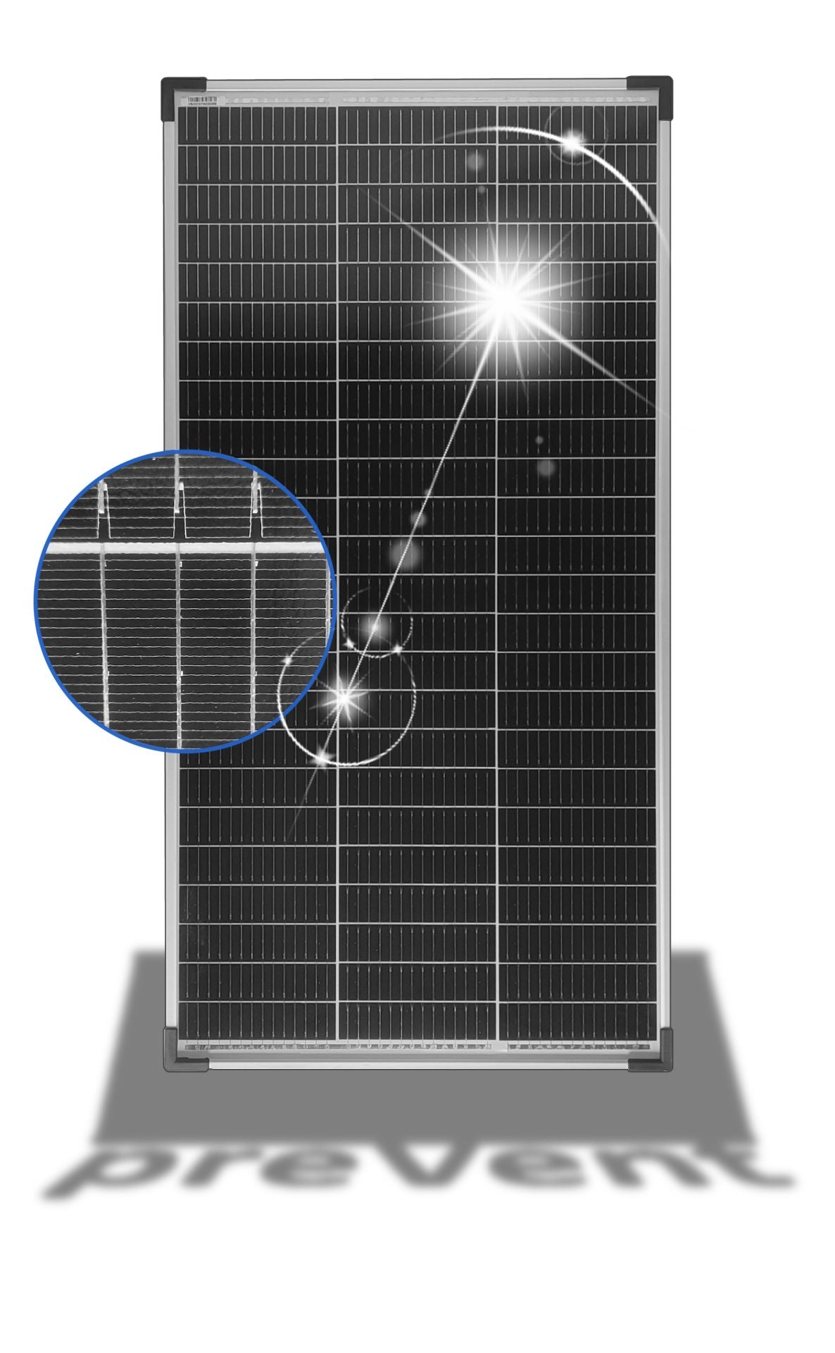 preVent Solarmodul small 100W monokristallin 72 Zellen - Multi-Busbar-Technik