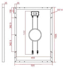 preVent Solarmodul small 100W monokristallin 72 Zellen - Multi-Busbar-Technik